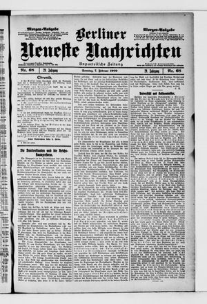 Berliner Neueste Nachrichten vom 07.02.1909