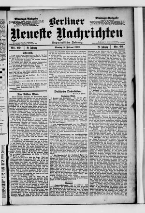 Berliner Neueste Nachrichten vom 08.02.1909