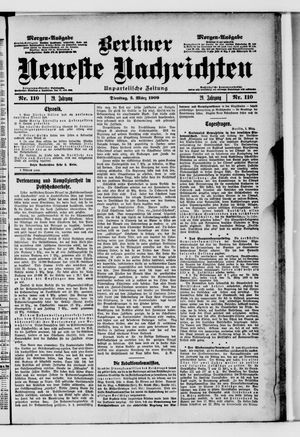 Berliner neueste Nachrichten vom 02.03.1909