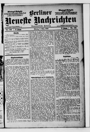 Berliner Neueste Nachrichten on Mar 8, 1909