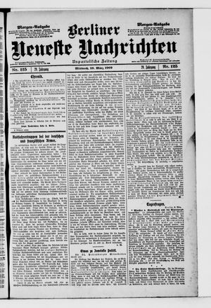 Berliner neueste Nachrichten vom 10.03.1909