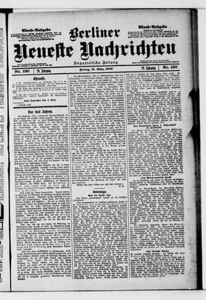Berliner Neueste Nachrichten vom 12.03.1909