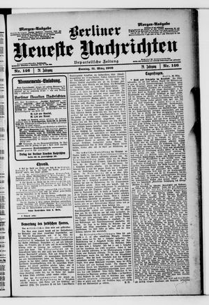 Berliner Neueste Nachrichten vom 21.03.1909