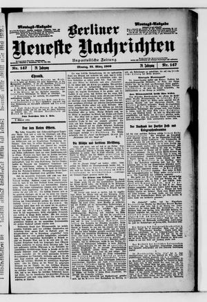 Berliner neueste Nachrichten vom 22.03.1909