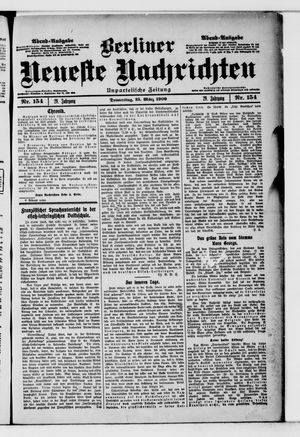 Berliner Neueste Nachrichten vom 25.03.1909