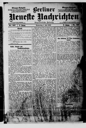 Berliner Neueste Nachrichten vom 01.07.1909