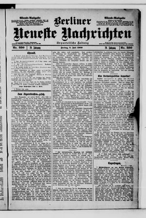 Berliner Neueste Nachrichten vom 02.07.1909