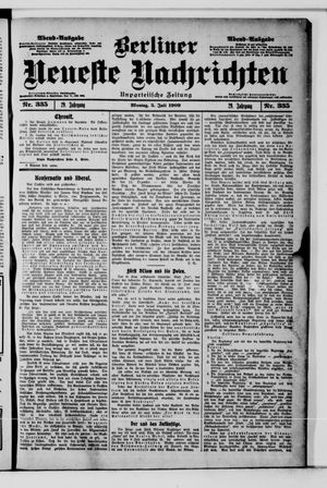 Berliner Neueste Nachrichten vom 05.07.1909