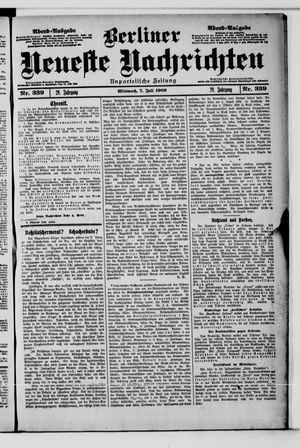 Berliner Neueste Nachrichten vom 07.07.1909