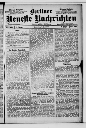 Berliner Neueste Nachrichten vom 08.07.1909