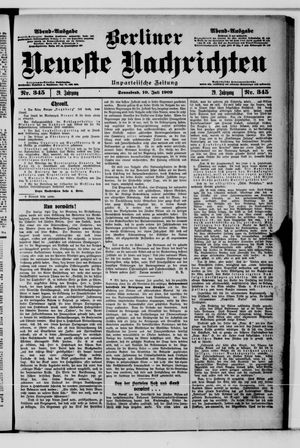 Berliner Neueste Nachrichten vom 10.07.1909