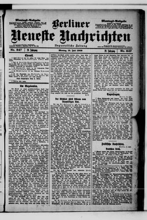 Berliner Neueste Nachrichten vom 12.07.1909