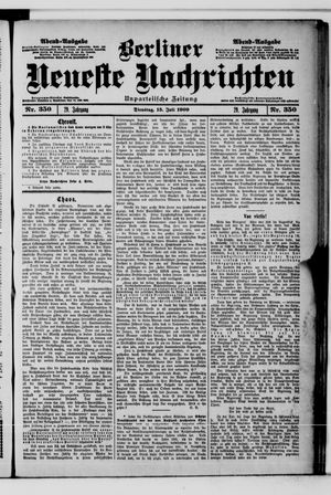 Berliner Neueste Nachrichten vom 13.07.1909
