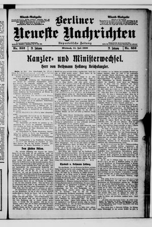 Berliner Neueste Nachrichten vom 14.07.1909