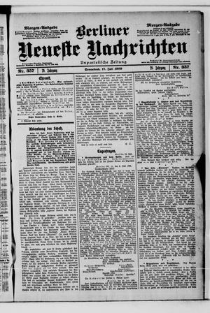 Berliner Neueste Nachrichten vom 17.07.1909