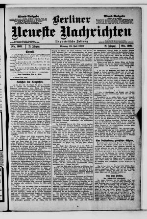 Berliner Neueste Nachrichten vom 19.07.1909