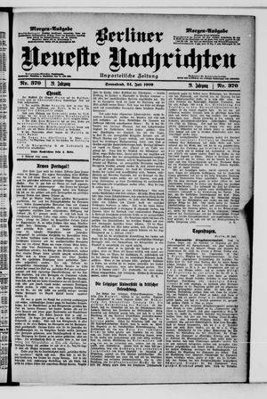 Berliner Neueste Nachrichten vom 24.07.1909