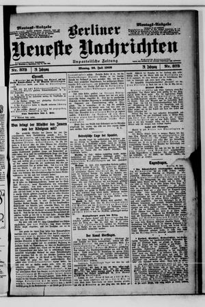 Berliner Neueste Nachrichten vom 26.07.1909