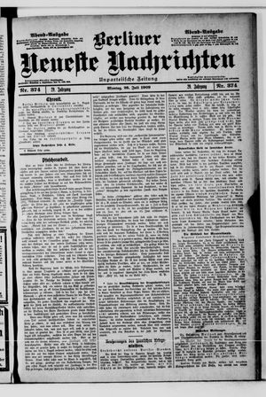 Berliner Neueste Nachrichten vom 26.07.1909