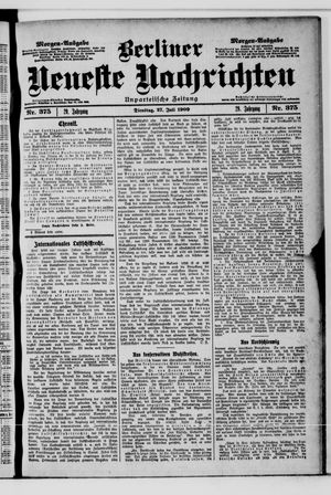 Berliner Neueste Nachrichten vom 27.07.1909