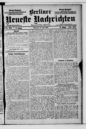 Berliner Neueste Nachrichten vom 28.07.1909