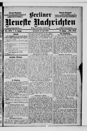 Berliner Neueste Nachrichten vom 31.07.1909