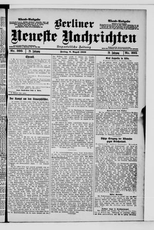 Berliner Neueste Nachrichten vom 06.08.1909
