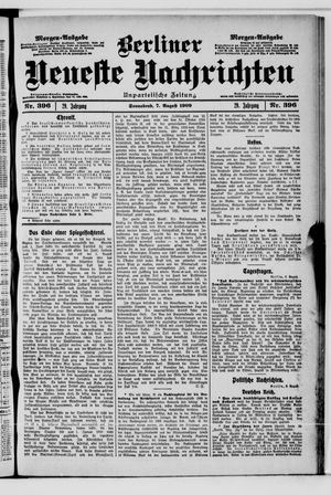 Berliner Neueste Nachrichten vom 07.08.1909