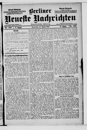 Berliner Neueste Nachrichten vom 12.08.1909