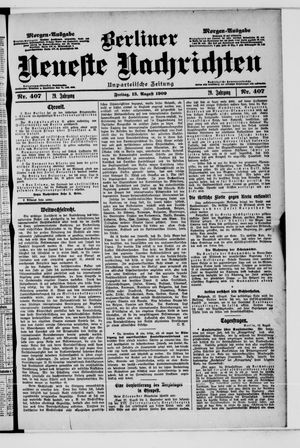 Berliner Neueste Nachrichten vom 13.08.1909