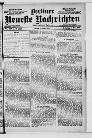 Berliner Neueste Nachrichten vom 13.08.1909