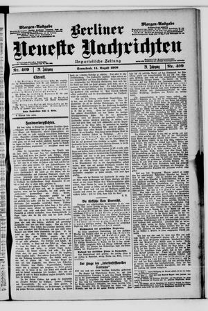 Berliner Neueste Nachrichten vom 14.08.1909