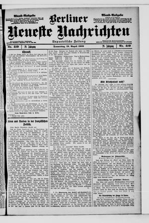 Berliner Neueste Nachrichten vom 19.08.1909