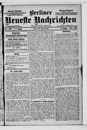 Berliner Neueste Nachrichten vom 20.08.1909