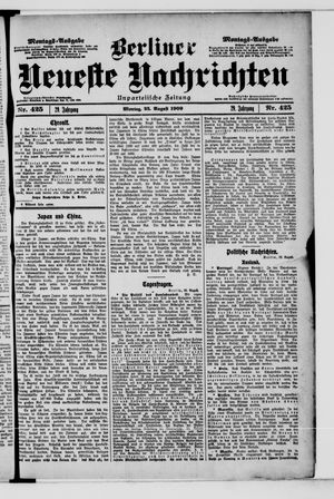 Berliner Neueste Nachrichten vom 23.08.1909