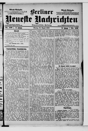 Berliner Neueste Nachrichten vom 23.08.1909
