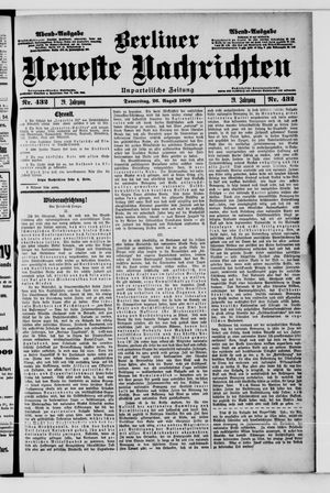Berliner Neueste Nachrichten on Aug 26, 1909