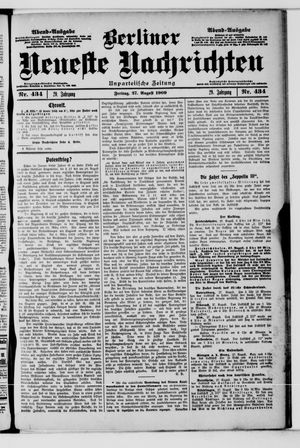 Berliner Neueste Nachrichten vom 27.08.1909
