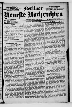 Berliner Neueste Nachrichten vom 28.08.1909