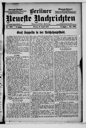 Berliner Neueste Nachrichten vom 30.08.1909