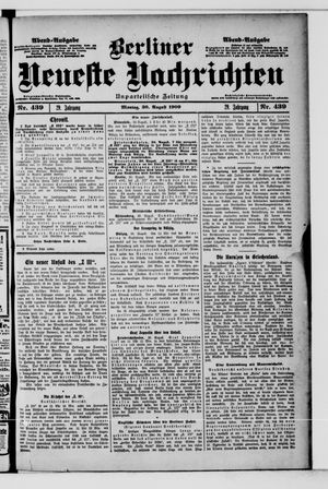 Berliner Neueste Nachrichten vom 30.08.1909