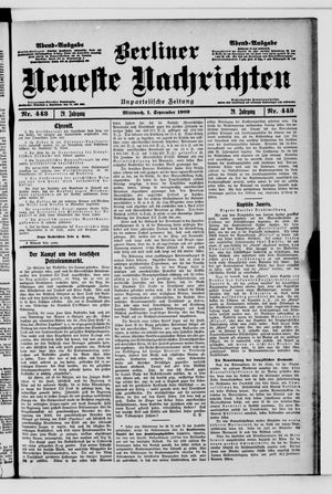 Berliner Neueste Nachrichten vom 01.09.1909