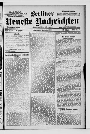 Berliner Neueste Nachrichten vom 02.09.1909