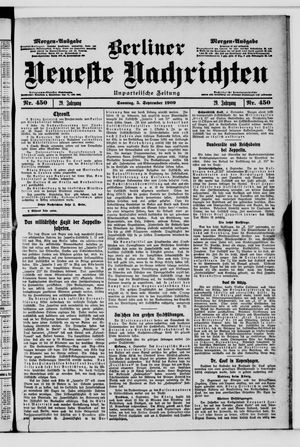 Berliner Neueste Nachrichten vom 05.09.1909
