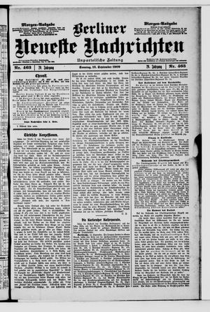 Berliner Neueste Nachrichten vom 12.09.1909