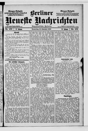 Berliner Neueste Nachrichten vom 16.09.1909
