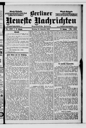 Berliner Neueste Nachrichten vom 21.09.1909