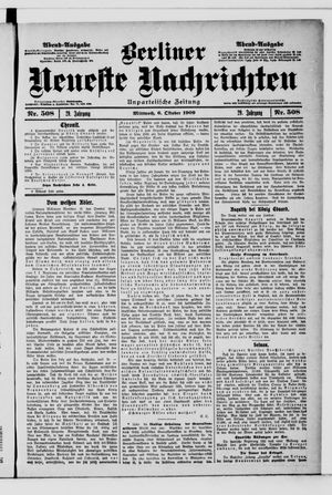 Berliner Neueste Nachrichten vom 06.10.1909
