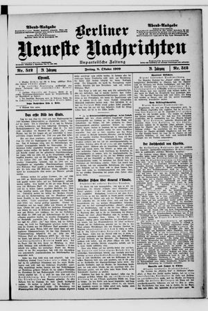 Berliner Neueste Nachrichten vom 08.10.1909