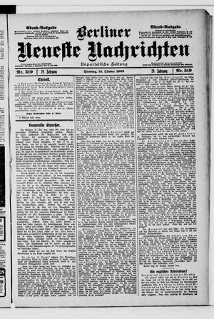 Berliner Neueste Nachrichten vom 12.10.1909